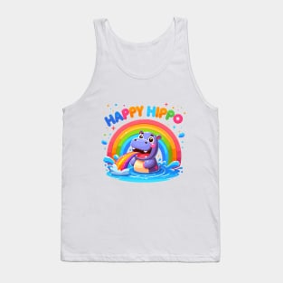 Happy Hippo: Rainbow Bliss Tank Top